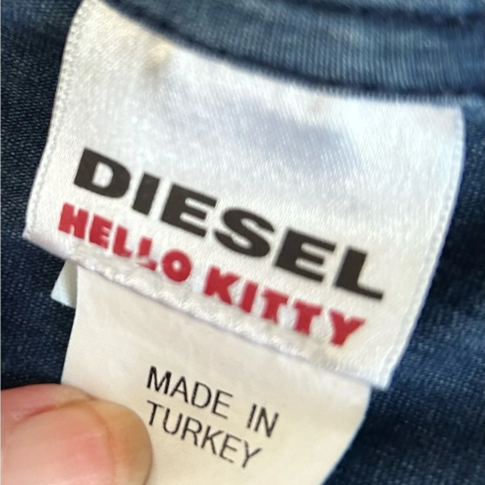 Diesel industrial Hello Kitty girls size 7 blue jean puff dress